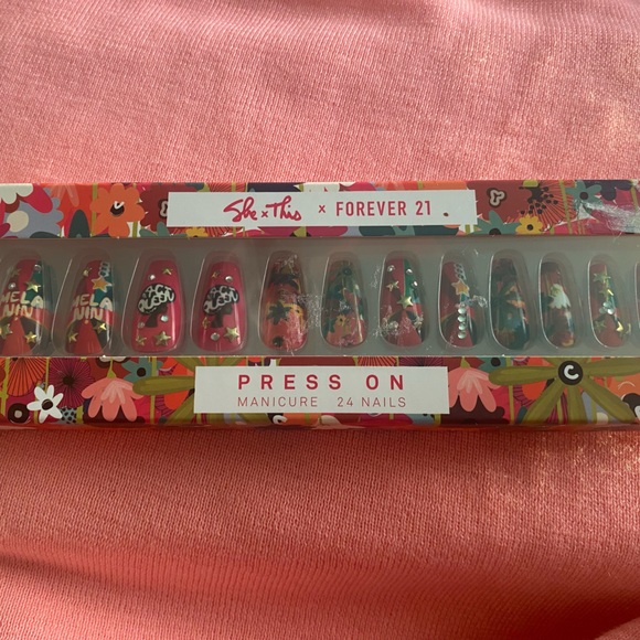 Shae Anthony She This Press On Nails Forever 21 Coffin NWT BLM Melanin 4C Queen - Picture 8 of 9